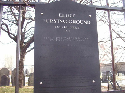 Cemetery-Eliot Burying Ground (Roxbury MA)