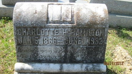 Grave-HAMILTON John &amp; Charlotte