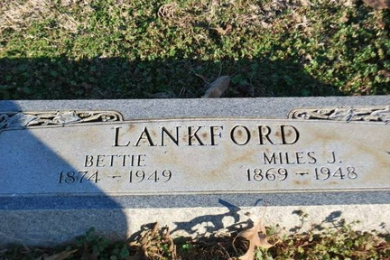 Grave-LANKFORD Bettie &amp; Miles J