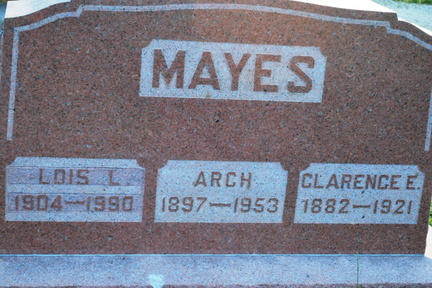 Grave-MAYES Lois Arch and Clarence