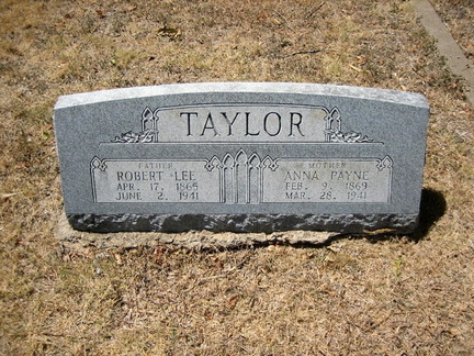 Grave-TAYLOR Anna and Robert