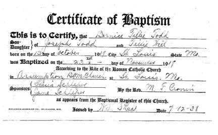 Baptism-TODD Bernice